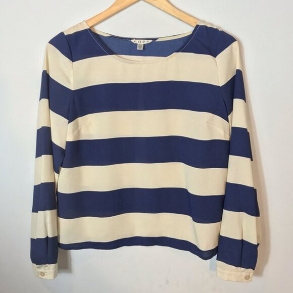 URBAN OUTFITTERS COPE Striped Slit Back Top - Picture 4 of 8